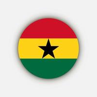 Country Ghana. Ghana flag. Vector illustration.