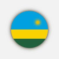 Country Rwanda. Rwanda flag. Vector illustration.