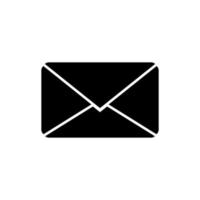 vector de icono de sobre. icono de correo electrónico, mensaje entrante, mensaje no leído. forma plana sencilla