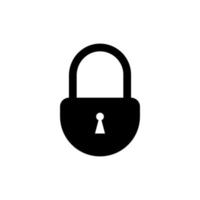 padlock icon vector. security symbol, locked, privacy document. simple flat icon vector