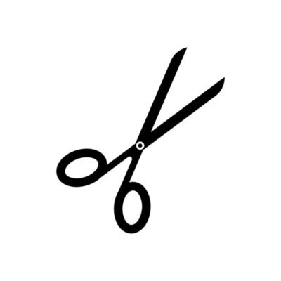 simple flat template scissor icon vector