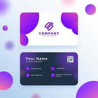 New Double-sided Modern Business Card Vector Template Design