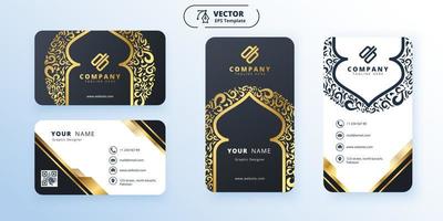 New VIP Double-sided Modern Business Card Vector Template Design, vertical and horizontal layout