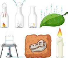 Set of equipment needed for science experiment vector