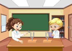 Resonance science experiment for kids concept vector