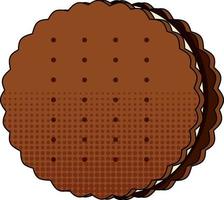 Cookie on white background vector