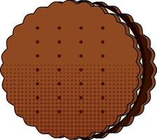 Cookie on white background vector