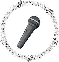 A microphone on white background vector