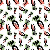 Seamless pattern of orange carrots vector