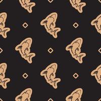 Seamless dark pattern with sharks. Good for mural wallpaper, fabric, postcards and printing. Vector illustration.