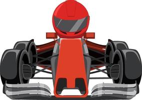 A formula one racing car with a racer vector