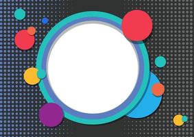 Abstract round background template vector