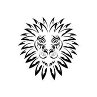 Lion head tattoo design vector