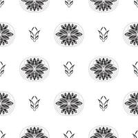 Seamless pattern with lotuses in simple style. Good for clothing and textiles. illustration. vector
