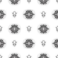 Seamless pattern with lotuses in simple style. Good for clothing and textiles. Vector illustration.