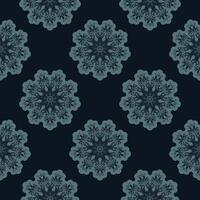 Seamless pattern of winter snowflakes. Good for backgrounds, prints, apparel and textiles. Vector illustration.