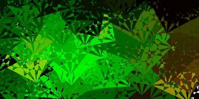 Dark Green vector background with random forms.