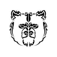Bear face patterns. Maori style. . vector