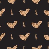 Seamless luxury pattern with whales in simple style. Good for covers, fabrics, postcards and printing. Vector