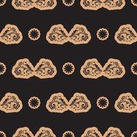 Seamless luxury pattern with flowers and monograms in Simple style. Good for mural wallpaper, fabric, postcards and printing. illustration. vector