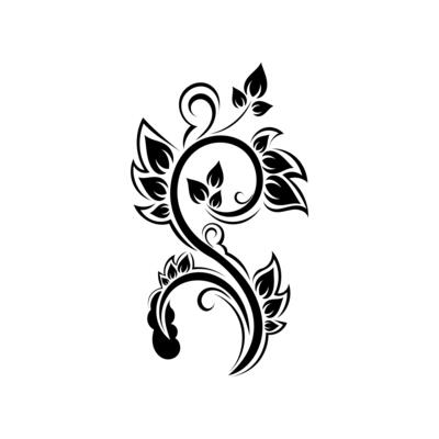 Vintage Baroque Victorian frame border corner monogram floral ornament leaf scroll engraved retro flower pattern