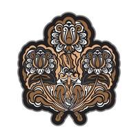 Vintage luxury print design in retro style. vector