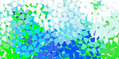 Light blue vector template with crystals, triangles.