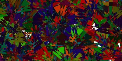 Dark Green, Red vector texture with random triangles.