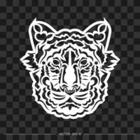 Tiger head pattern. For printing on T-shirts, cups and phone cases. illustration. vector