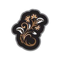 Color print with flowers in Simple style. Good for backgrounds and prints. vector