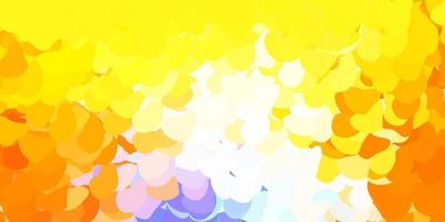 Light blue, yellow vector background with random forms.