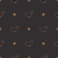 Seamless dark pattern with whales in simple style. Good for garments, textiles, backgrounds and prints. illustration. vector