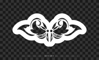 Butterfly tattoo design on a black background vector