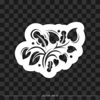 Print with flowers in Simple style. Good for garments, textiles, backgrounds and prints. Vector illustration.