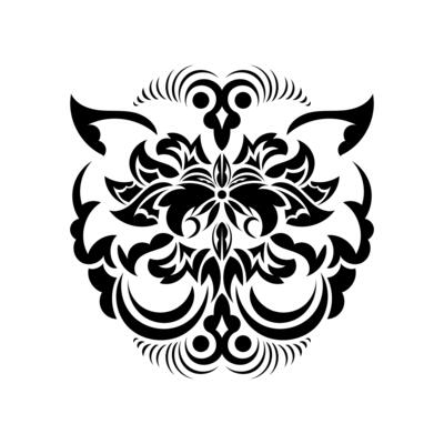 Vintage Baroque Victorian frame border monogram floral ornament. Tattoo black and white filigree calligraphic vector heraldic shield swirl