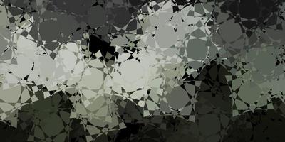 Dark Gray vector background with triangles.