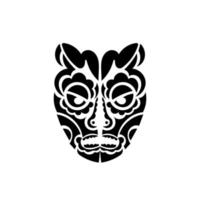 Tiki mask. Maori or polynesia pattern. Isolated. Vector