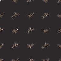 Seamless dark pattern with whales in simple style. Good for clothing and textiles. Vector illustration.