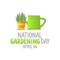 vector graphic of national gardening day good for national gardening day celebration. flat design. flyer design.flat illustration.