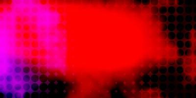 Dark Pink, Yellow vector pattern with circles.