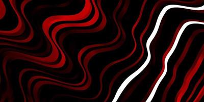 Dark Red vector pattern with curved lines.