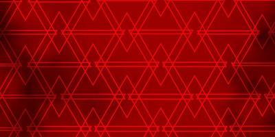 diseño de vector rojo claro con líneas, triángulos.
