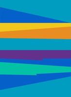 Abstract pattern of curved lines in bright colors. Minimalist landscape wall art. rainbow colors, vector