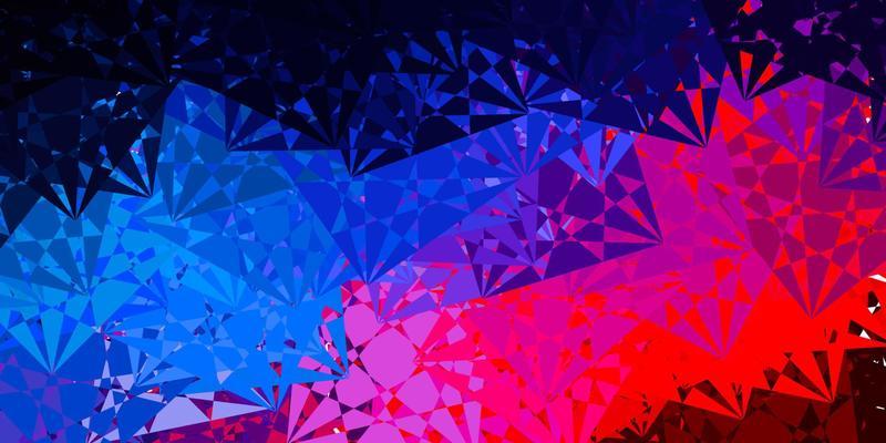Light Blue, Red vector template with triangle shapes.