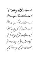 Handwritten greeting inscription Merry Christmas. Vector Lettering