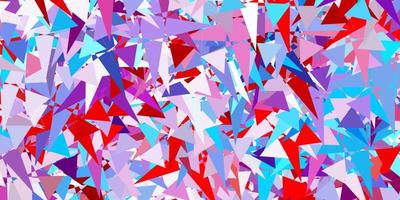 Light Blue, Red vector backdrop with triangles, lines.