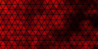 Dark Orange vector backdrop with lines, triangles.