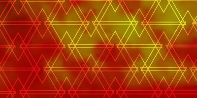 Light Orange vector template with crystals, triangles.