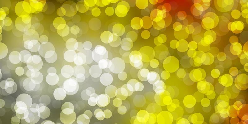 Light Orange vector template with circles.