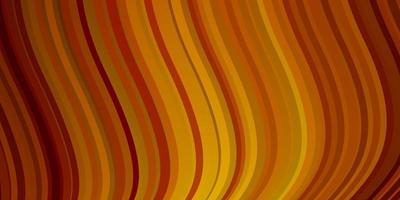 Light Orange vector background with bent lines.